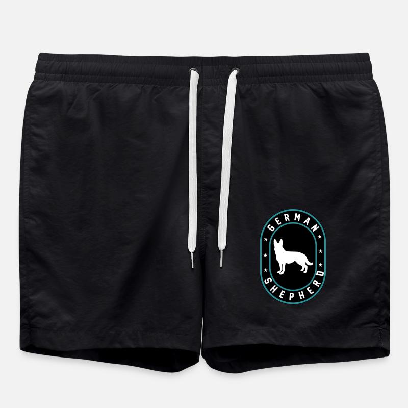 German Shepherd - Swim Trunks - black