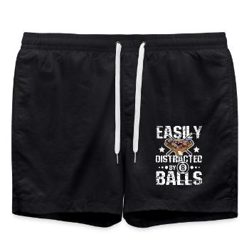 Easily distracted by 8 balls - Badeshorts - Schwarz - Vorne - AI Model Male 185 light (185cm)