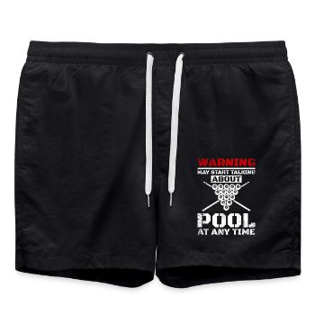 Talking about billiards pool - Badeshorts - Schwarz - Vorne - AI Model Male 185 light (185cm)