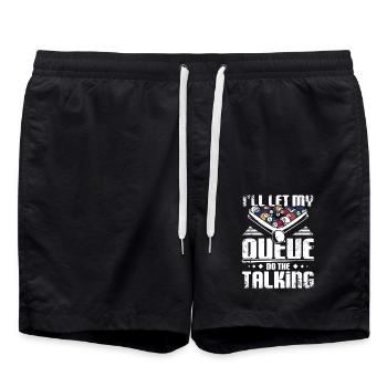 I'll let my billard queue the talking - Badeshorts - Schwarz - Vorne - AI Model Male 185 light (185cm)