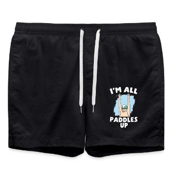 Je suis tous des pagayeurs athlètes nageurs sports nautiques - Short de bain - noir - Devant - AI Model Male 185 light (185cm)