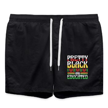 Black Histroy Month Stolz Afro Americkaner für - Badeshorts - Schwarz - Vorne - AI Model Male 185 light (185cm)