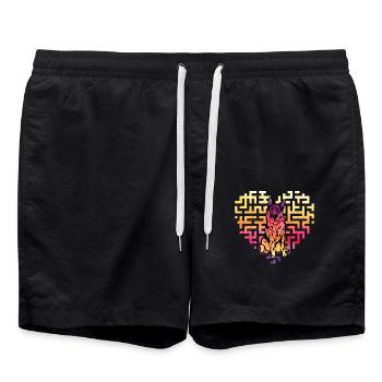 German Shepherd - Swim Trunks - black - Front - AI Model Male 185 light (185cm)