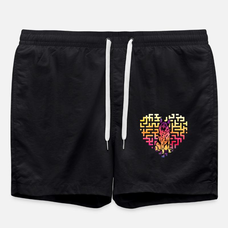 Deutscher Schäferhund - Badeshorts - Schwarz
