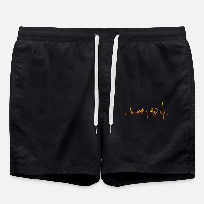 Deutscher Schäferhund Herzschlag - Badeshorts - Schwarz