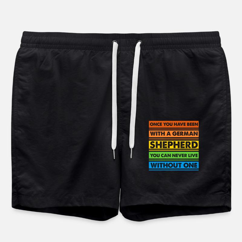 German Shepherd - Swim Trunks - black