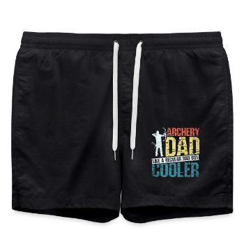 Fête des pères Tir à l’arc Cool Dad - Short de bain - noir - Devant - AI Model Male 185 light (185cm)