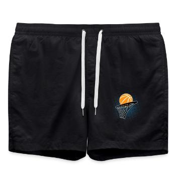 Joueurs de basket-ball - Short de bain - noir - Devant - AI Model Male 185 light (185cm)