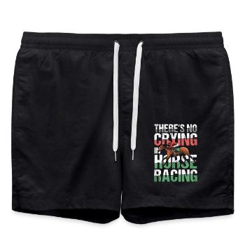 There's No Crying In Horse Racing - Badeshorts - Schwarz - Vorne - AI Model Male 185 light (185cm)