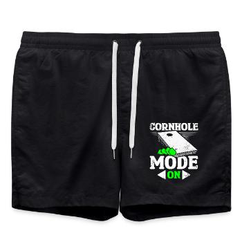 Cornhole mode on - Badeshorts - Schwarz - Vorne - AI Model Male 185 light (185cm)