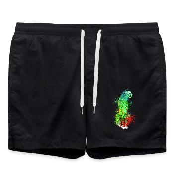 Splash Art Wildcat Guépard - Short de bain - noir - Devant - AI Model Male 185 light (185cm)