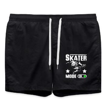 Mode patineur activé - Short de bain - noir - Devant - AI Model Male 185 light (185cm)