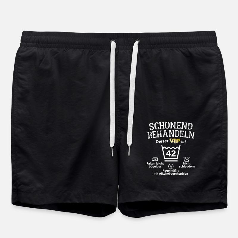 42. Geburtstag Schonend Behandeln 42 VIP ist 42 - Badeshorts - Schwarz
