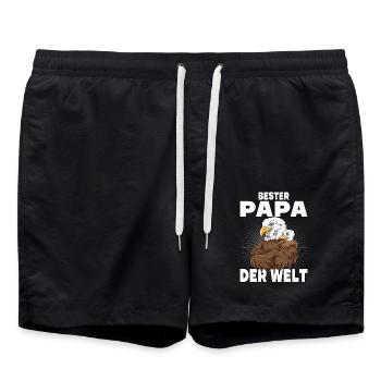 Bester Papa der Welt Vatertag Vater Adler für - Badeshorts - Schwarz - Vorne - AI Model Male 185 light (185cm)