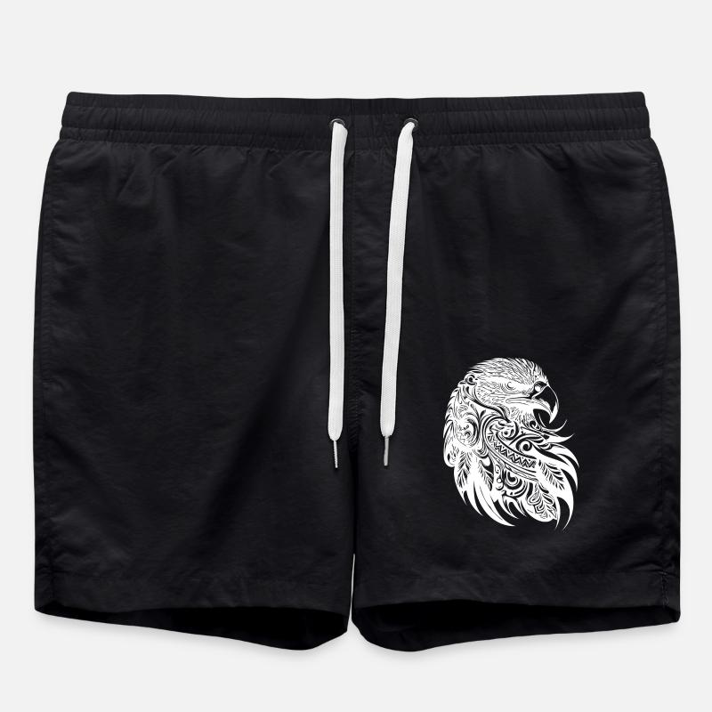 Tattoo Eagle Tribal Style - Swim Trunks - black