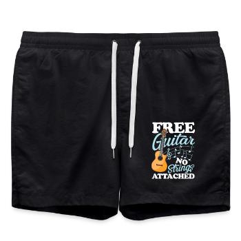 Guitar No Strings Attached - Badeshorts - Schwarz - Vorne - AI Model Male 185 light (185cm)