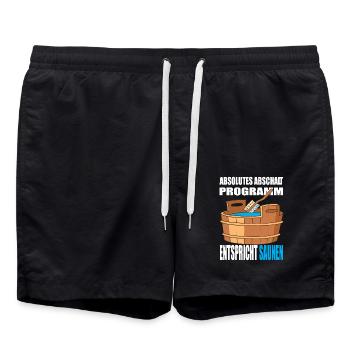 Absolutes abschalt Programm entspricht Saunen - Badeshorts - Schwarz - Vorne - AI Model Male 185 light (185cm)