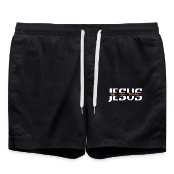 Jésus Vie Espérance Salut Chrétien - Short de bain - noir - Devant - AI Model Male 185 light (185cm)