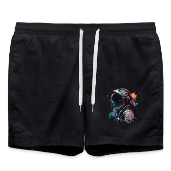 Astronaute gothique - Short de bain - noir - Devant - AI Model Male 185 light (185cm)