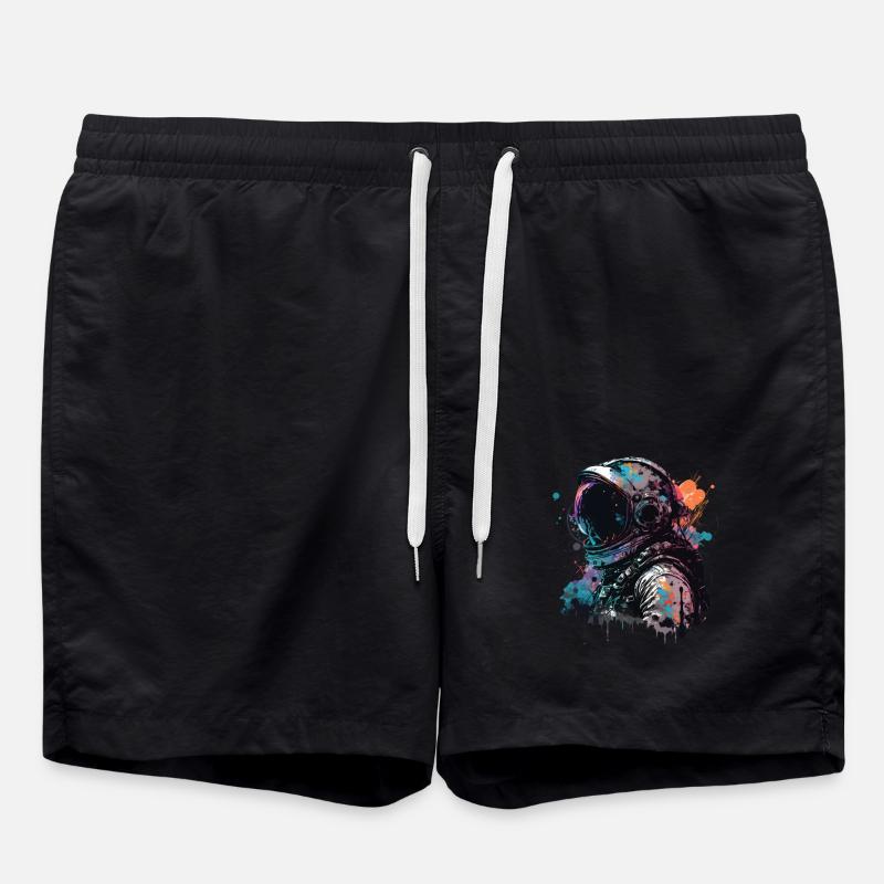Gothic Astronaut - Swim Trunks - black
