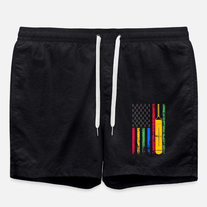 Drapeau sportif américain - Short de bain - noir