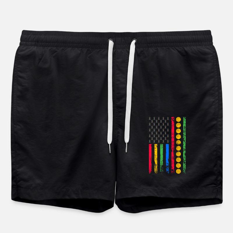 Drapeau sportif américain - Short de bain - noir