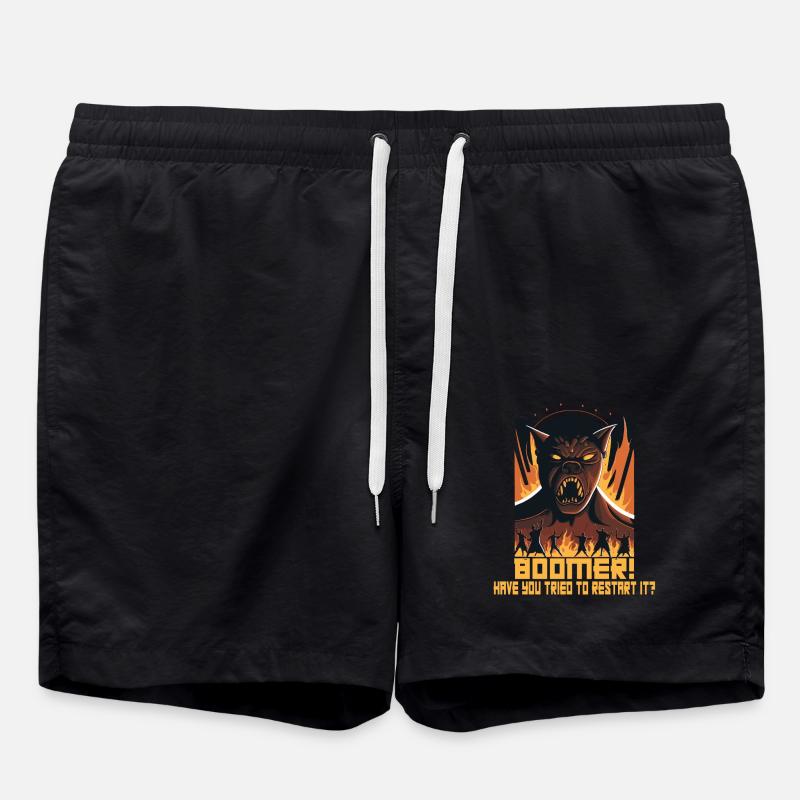Boomer Service client Hotline Hell - Short de bain - noir