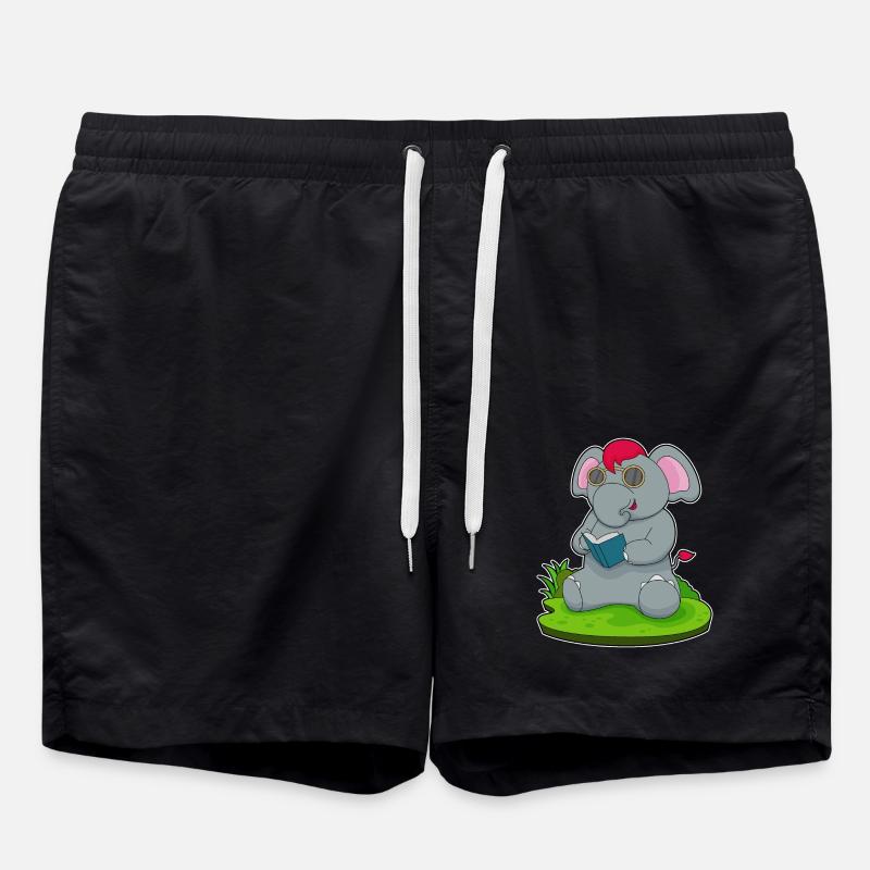 Elephant Book Glasses - Swim Trunks - black