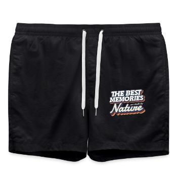 La nature fait les meilleurs souvenirs de - Short de bain - noir - Devant - AI Model Male 185 light (185cm)