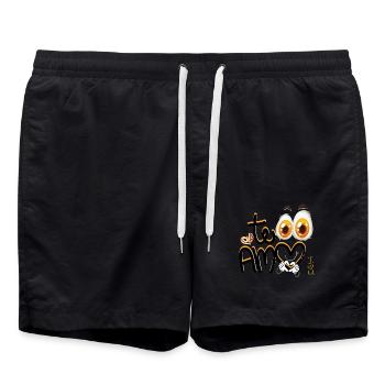 Te Amo Cartoon - Orange - Love - Short de bain - noir - Devant - AI Model Male 185 light (185cm)