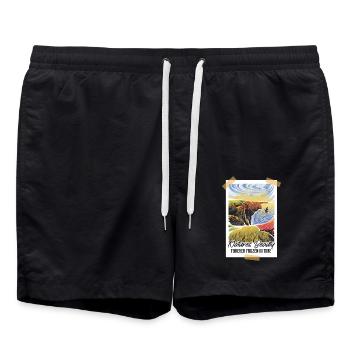 La beauté de la nature figée à jamais - Short de bain - noir - Devant - AI Model Male 185 light (185cm)