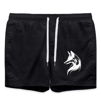 Élégant Beau Renard élégant - Short de bain - noir - Devant - AI Model Male 185 light (185cm)