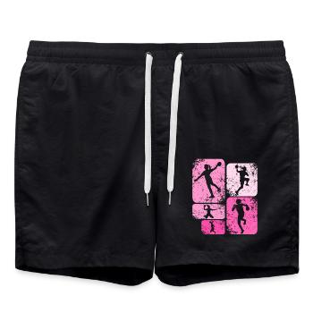 Handball Handball Joueur de handball féminin - Short de bain - noir - Devant - AI Model Male 185 light (185cm)