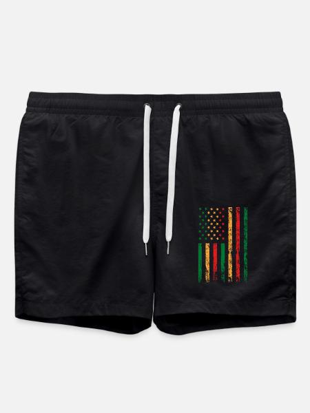 African-American flag holiday - Swim Trunks - black