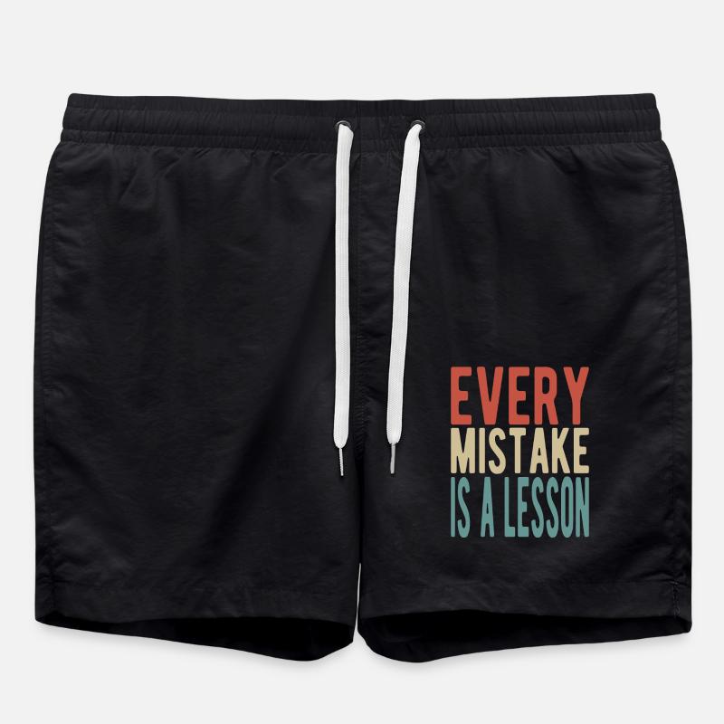 Chaque erreur est une leçon - Short de bain - noir