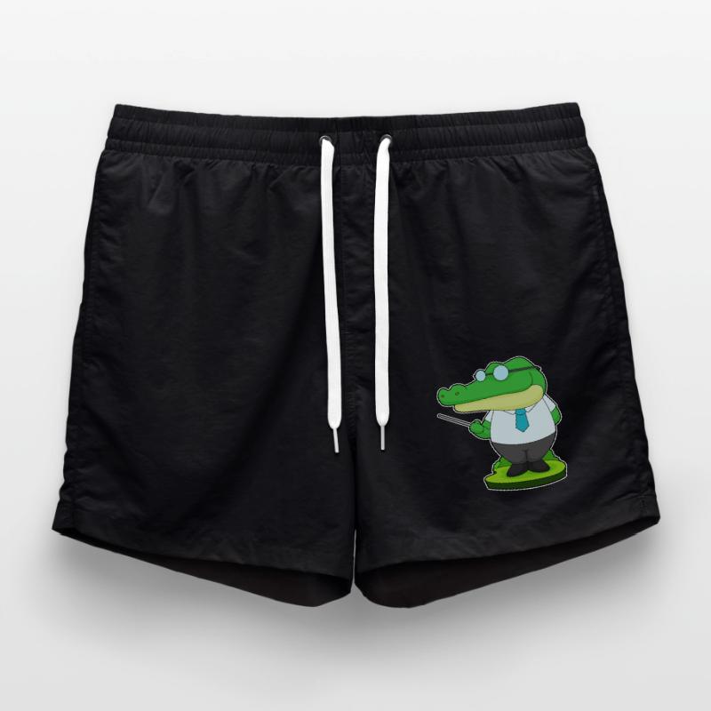 Krokodil Lehrer Pointer Badeshorts