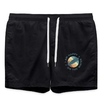 I am Happy one the Water SUP Stand up Paddle - Badeshorts - Schwarz - Vorne - AI Model Male 185 light (185cm)