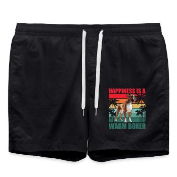 Le bonheur est un boxeur chaleureux - Short de bain - noir - Devant - AI Model Male 185 light (185cm)