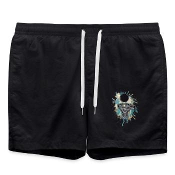 Basketball basketball players - Swim Trunks - black - Front - AI Model Male 185 light (185cm)