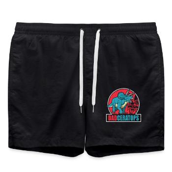 Dadceratops Dinosaur Daddy Dino Reptile Father's Day - Swim Trunks - black - Front - AI Model Male 185 light (185cm)