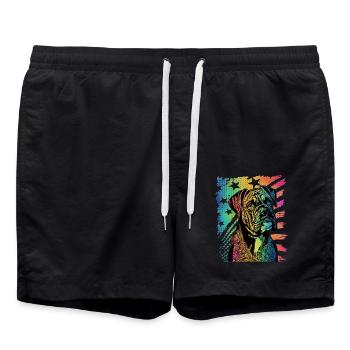Boxer - Swim Trunks - black - Front - AI Model Male 185 light (185cm)
