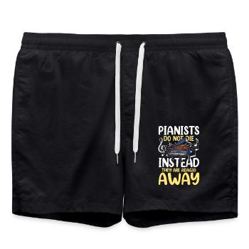 Pianists They Are Adagio Away - Badeshorts - Schwarz - Vorne - AI Model Male 185 light (185cm)