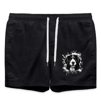 Chien Bernadin - Short de bain - noir - Devant - AI Model Male 185 light (185cm)