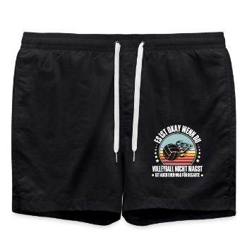 Volleyball - Badeshorts - Schwarz - Vorne - AI Model Male 185 light (185cm)