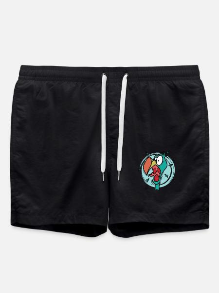 crazy dodo bird from Mauritius - Swim Trunks - black