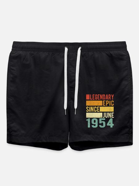 Birthday June 1954 Legendary epic - Swim Trunks - black