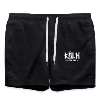 Kölnerin Kölner Köln - Badeshorts - Schwarz - Vorne - AI Model Male 185 light (185cm)