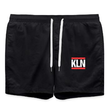 Kölnerin Kölner Köln - Badeshorts - Schwarz - Vorne - AI Model Male 185 light (185cm)