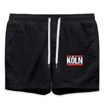 Kölnerin Kölner Köln - Badeshorts - Schwarz - Vorne - AI Model Male 185 light (185cm)