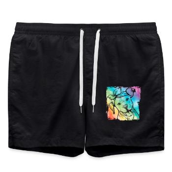 Pitbull Rétro - Short de bain - noir - Devant - AI Model Male 185 light (185cm)
